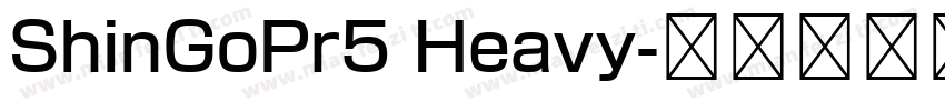 ShinGoPr5 Heavy字体转换